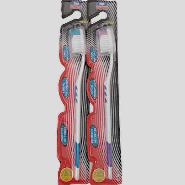 36 Escovas Dentais Média Adulto com capa e Limpador de Língua 2905