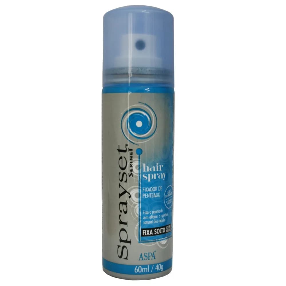 Aspa Sprayset Serinet Fixador de Penteado 60ml - Fixa Solto