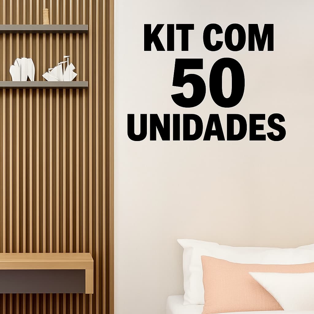 Kit de 10, 20, 30, 40, 50 Ripas de MDF- Revestimento 45X11cm  e 3 mm de espessura ripado Frizado