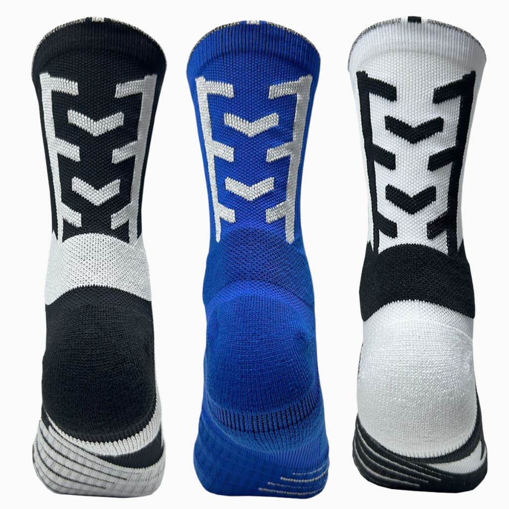 Kit 3 Pares de Meia Masculina Esporte Cano Alto Compressão Confortável Sem Costura