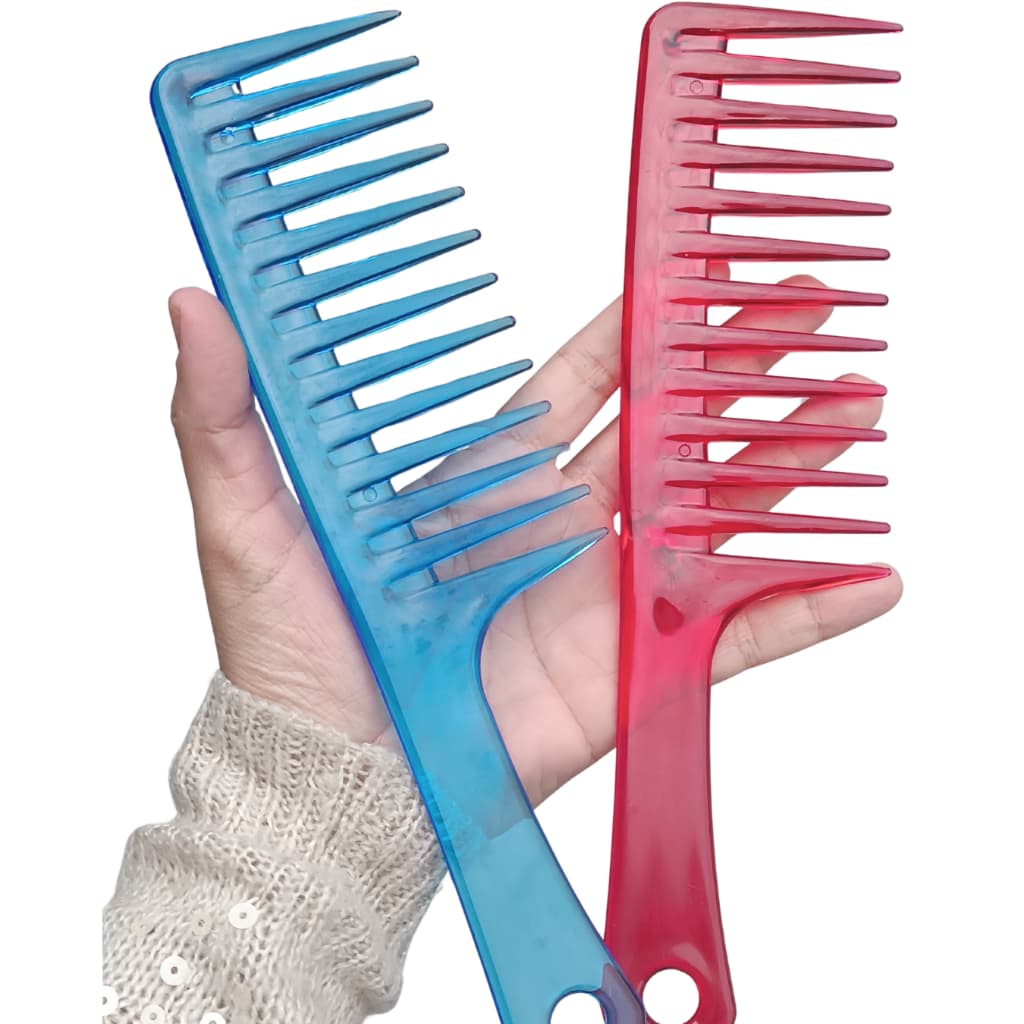Lucite Pente Beleza Dentes Largos para Cabelos Cacheados e Longos