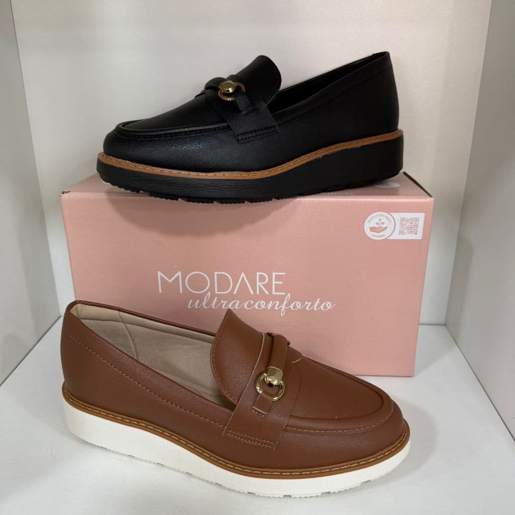 Sapato Modare Ultra Conforto Feminino Mocassim Palmilha Massageadora