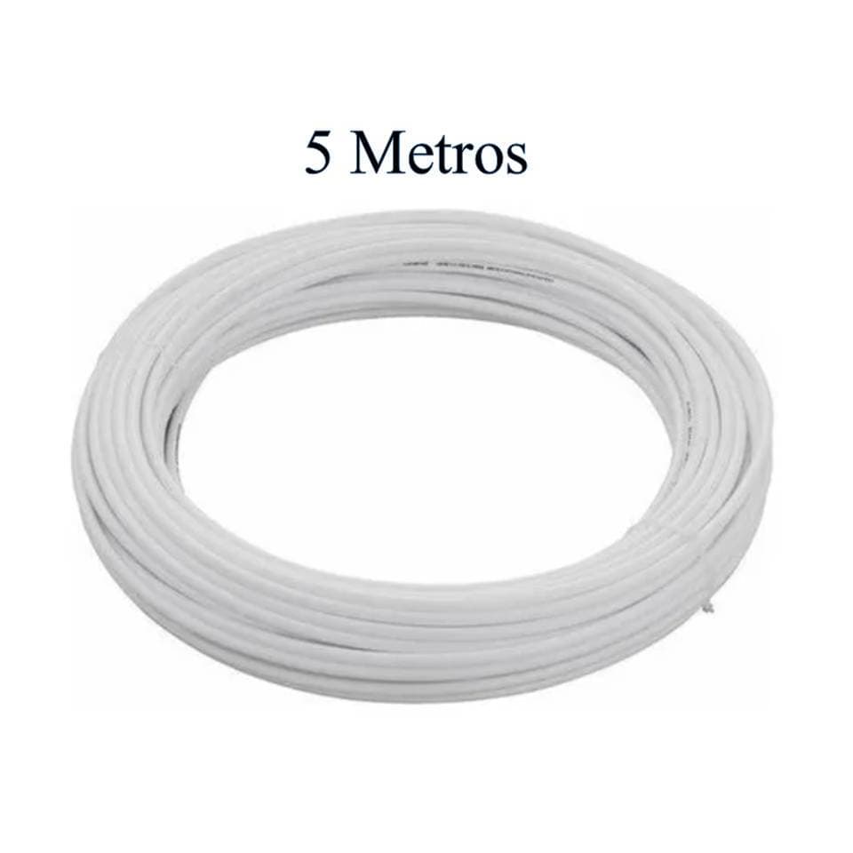 Kit 5 Metros de Mangueira Atóxica branca 3/8 (9mm) para Purificadores de Água Everest e Outros