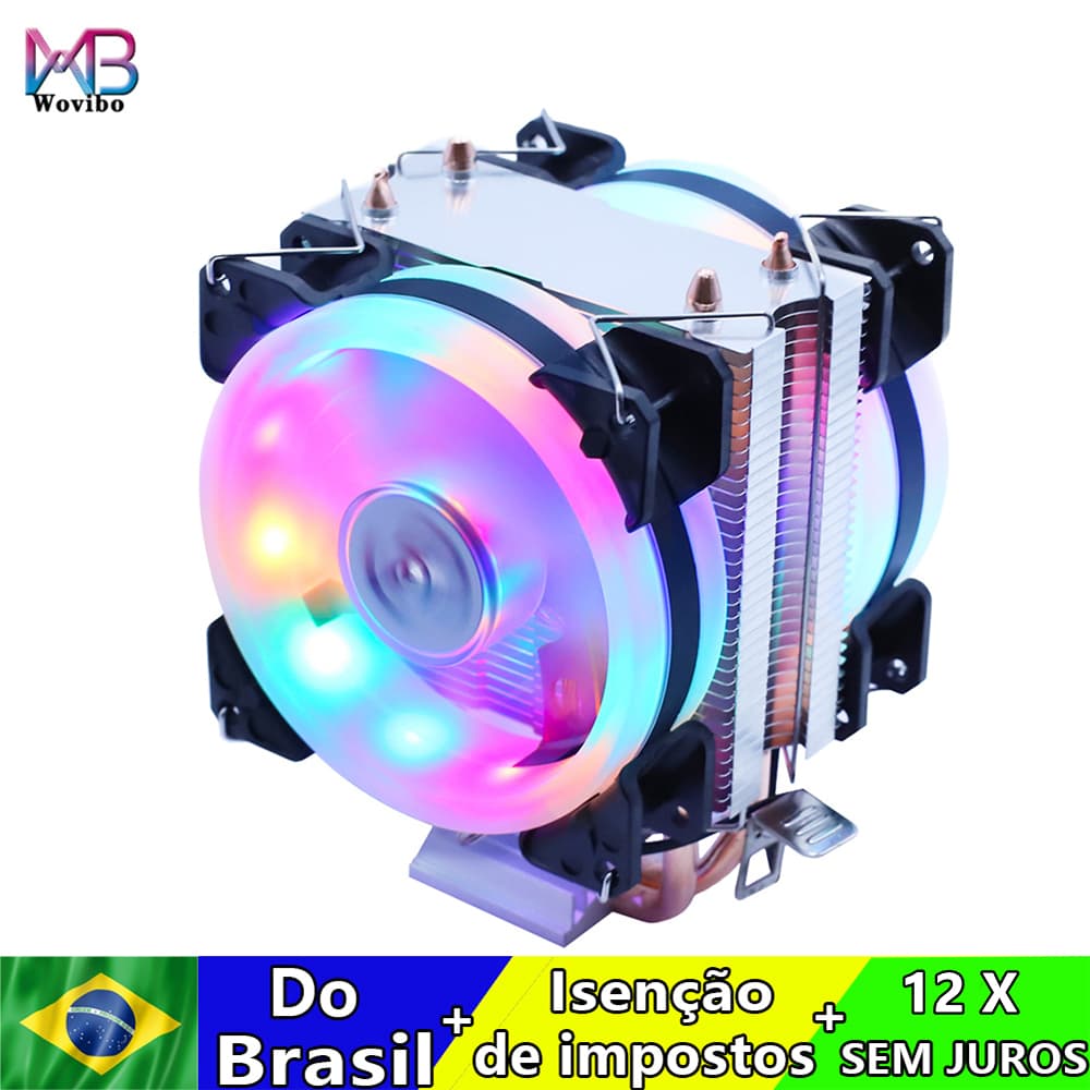 CPU Cooler Cooling Fan Ventilador For Intel 775 1155 1200 1700 2011 X79 X99 AM4 AM5 Radiator