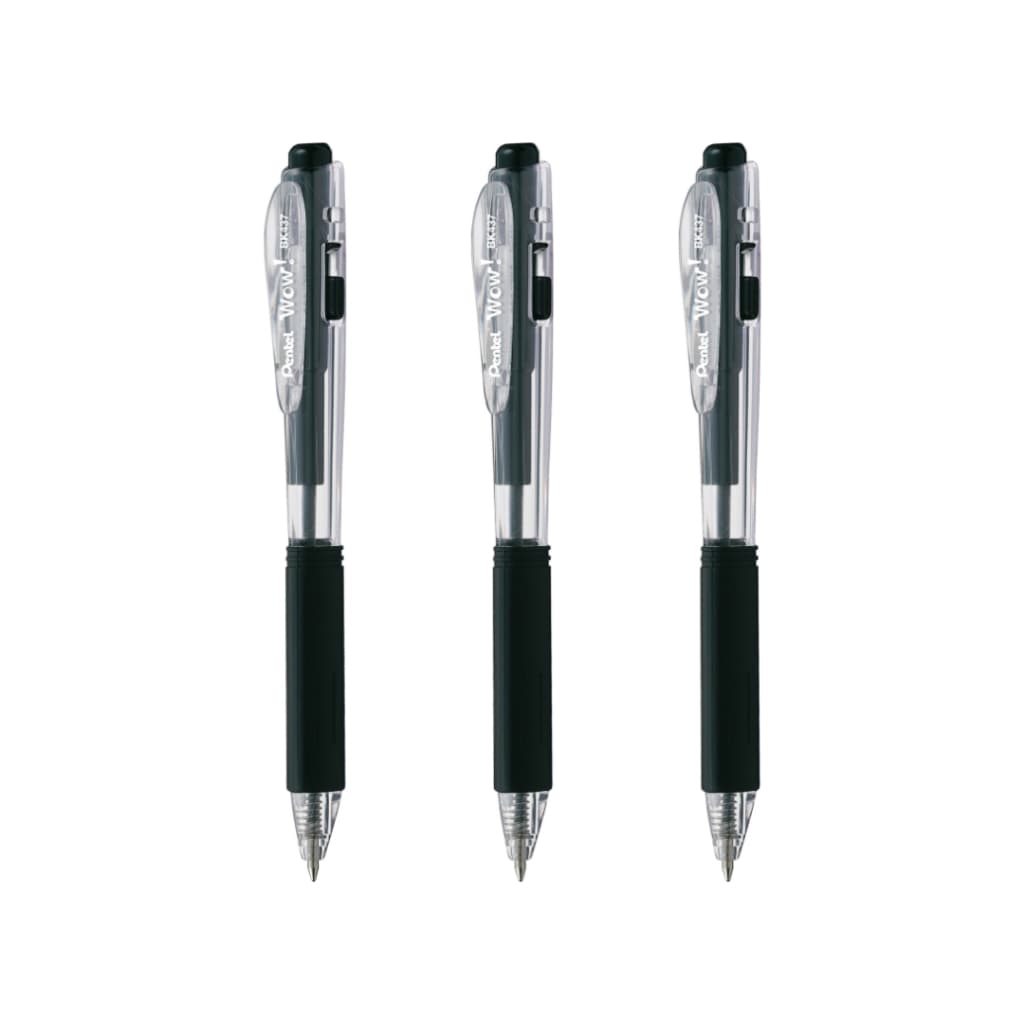 Caneta esferográfica WoW 0.7mm Pentel escola concurso universidade