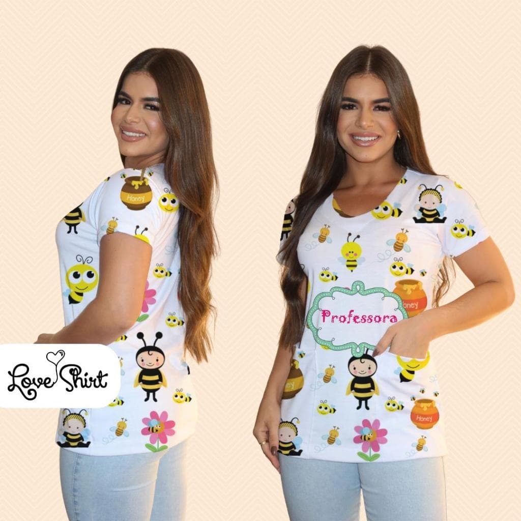 BATA COM BOLSO/SCRUB FEMININA/PIJAMA CIRURGICO/ PROFESSORA/EDUCAÇÃO INFANTIL/PEDAGOGIA/EDUCADORA