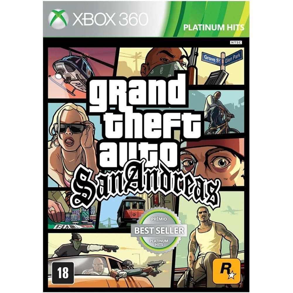 GRAND THEFT OUTO: SAN ANDREAS XBOX 360 (RGH/J-TAG) MIDIA FISICA DESBLOQUEADO