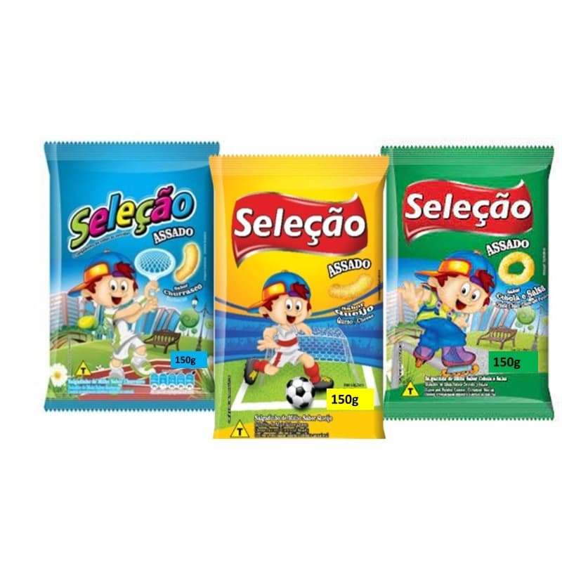 Salgadinho Seleção misto  3x150g/ Atacado, Revenda, salgadinho para festa/pacote de salgadinhos