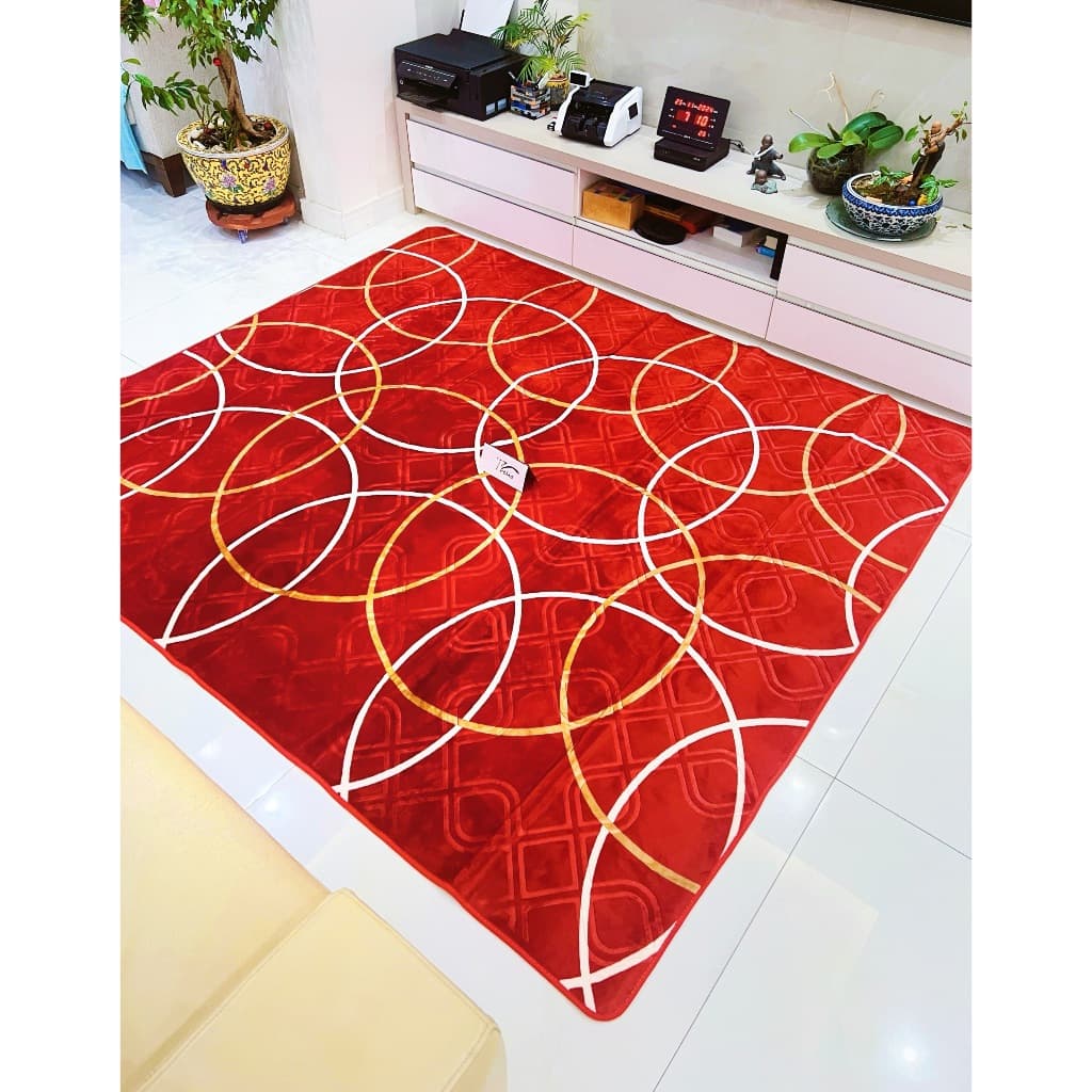 Tapete Grande Grosso 200x240cm Antiderrapante Sala E Quarto Varias Tamanhos E Cores Geometrico