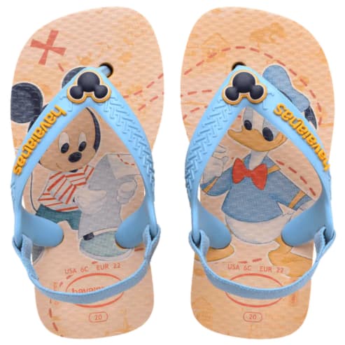 Chinelo Havaianas Baby Disney Classics Mickey Verde Infantil Bebe com Elástico Original Personagem