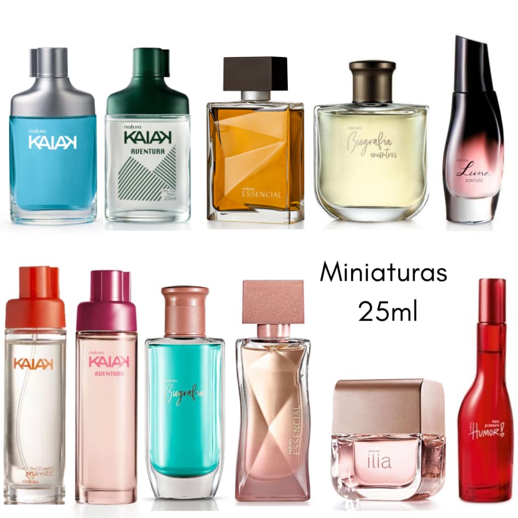 perfume desodorante colônia natura miniatura masculino e femenino 25ml
