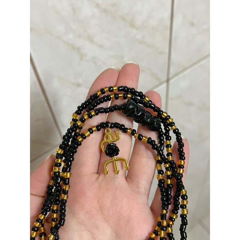 Guia de proteção Pombagira Dama da Noite com pingente - Umbanda e Candomblé
