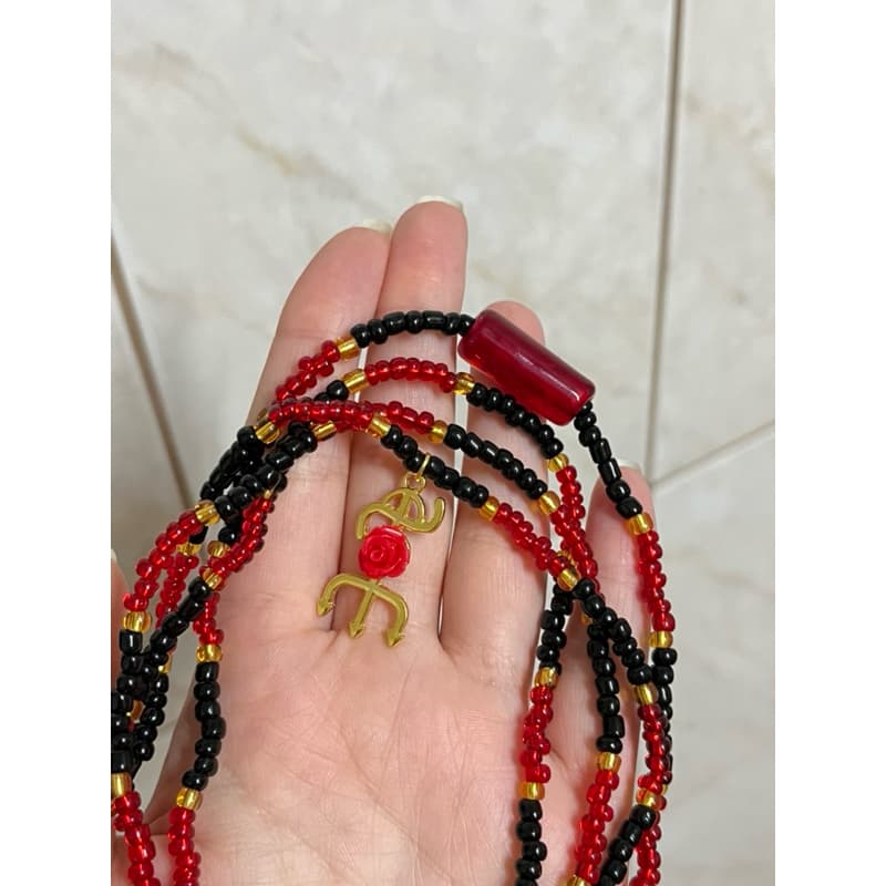 Guia de proteção Maria Padilha com pingente - Umbanda e Candomblé
