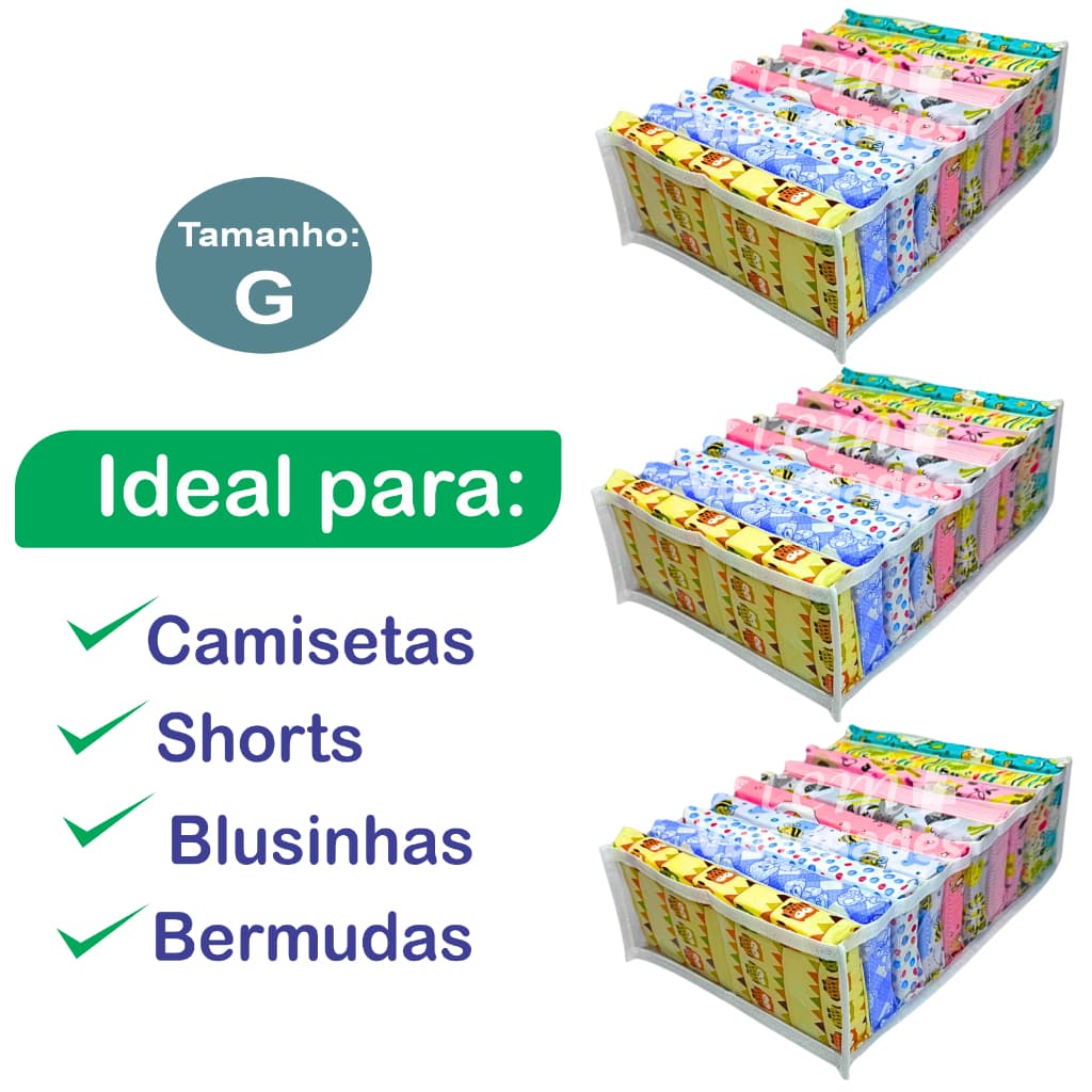 03 Organizador "G" -  Colmeia organizadora G 10x24x34cm / Organizador de Guarda Roupas G