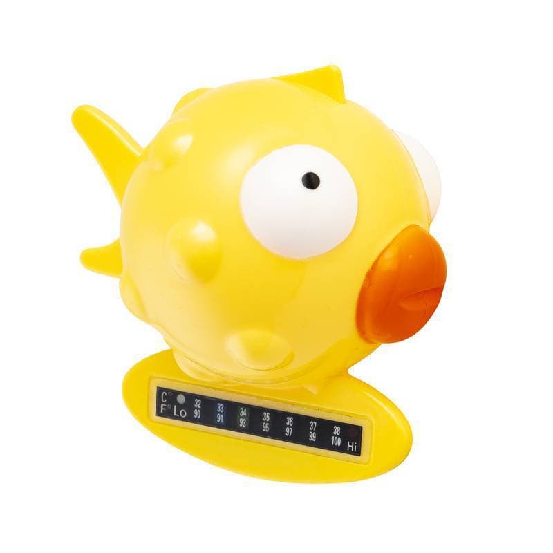 Termômetro de Banho Infantil Formato Peixinho Baiacu Amarelo – Flutuante, Colorido e Seguro
