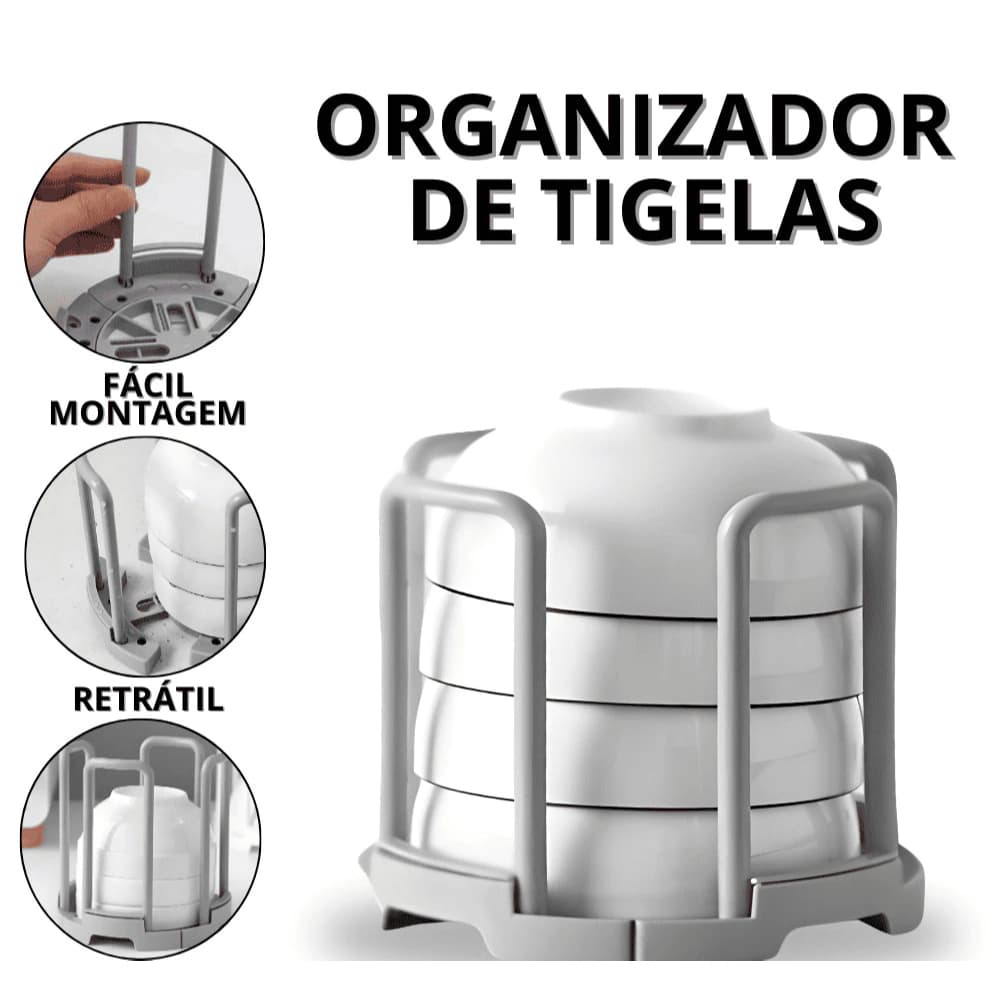 Organizador De Pratos Para Armário Porta Prato De Pia Suporte De Louça Retrátil Tigela Tigelas