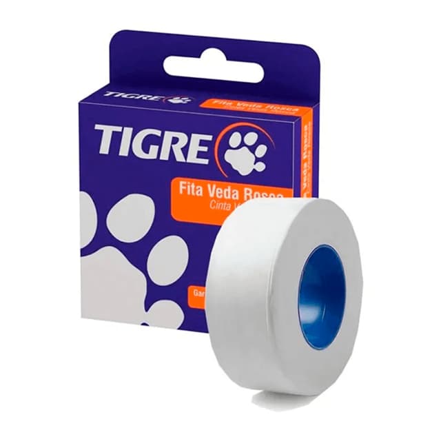 2 Pç Fita Vedarosca 18mm X 10 Metros Tigre Cor Branco Liso