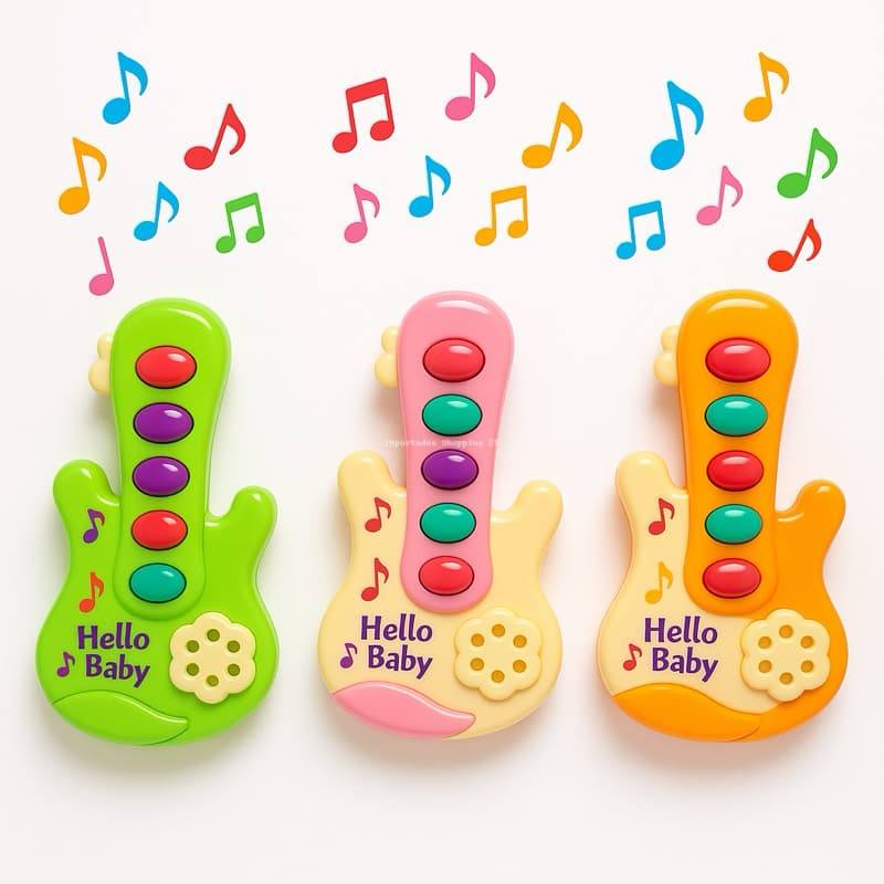 Guitarra Baby Infantil de Brinquedo com Sons e Luzes – Diversão e Aprendizado!