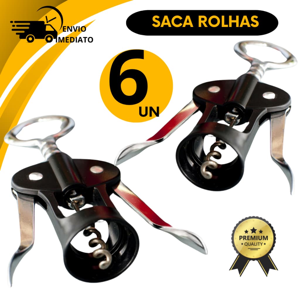 Saca Rolhas Abridor Inox Resistente Prático Utensílio Cozinha Bar