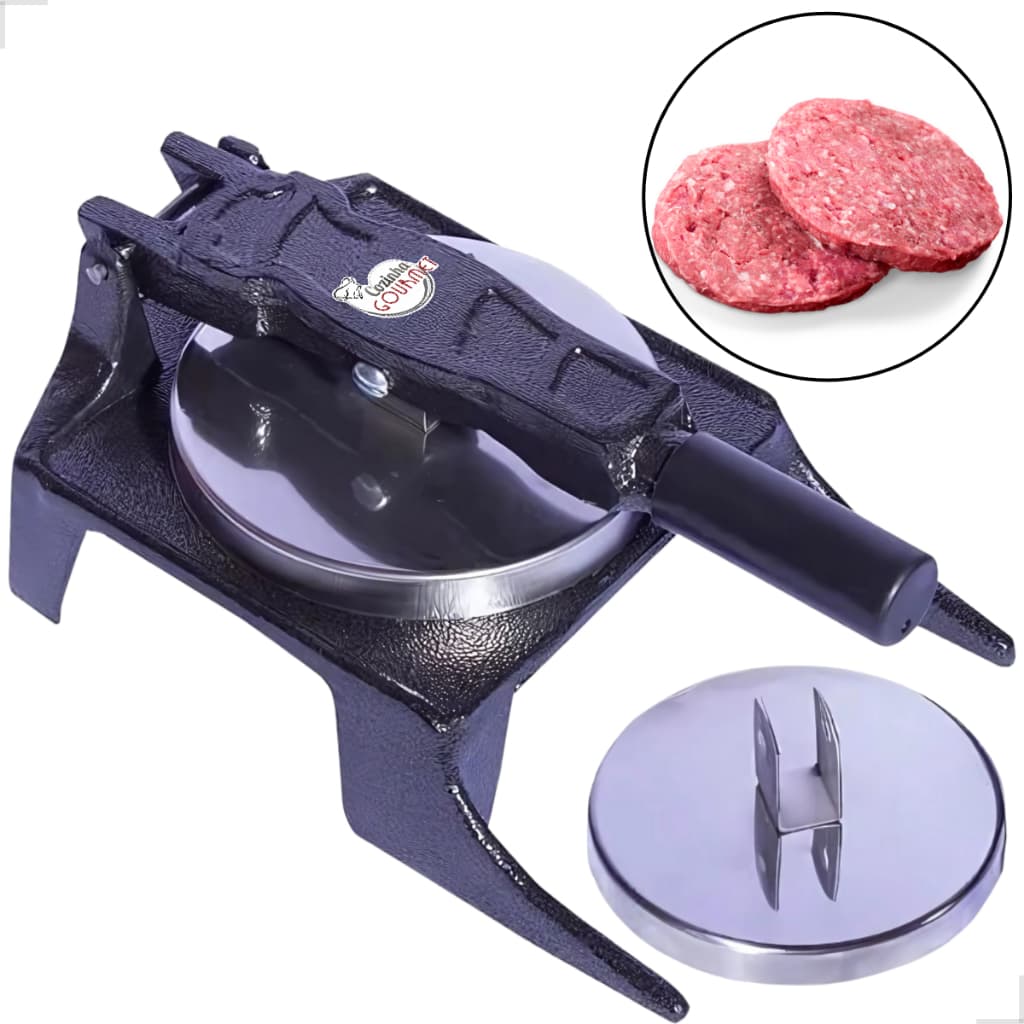 Modelador De Hamburguer Hamburgueira Manual 2 Discos Inox Profissional