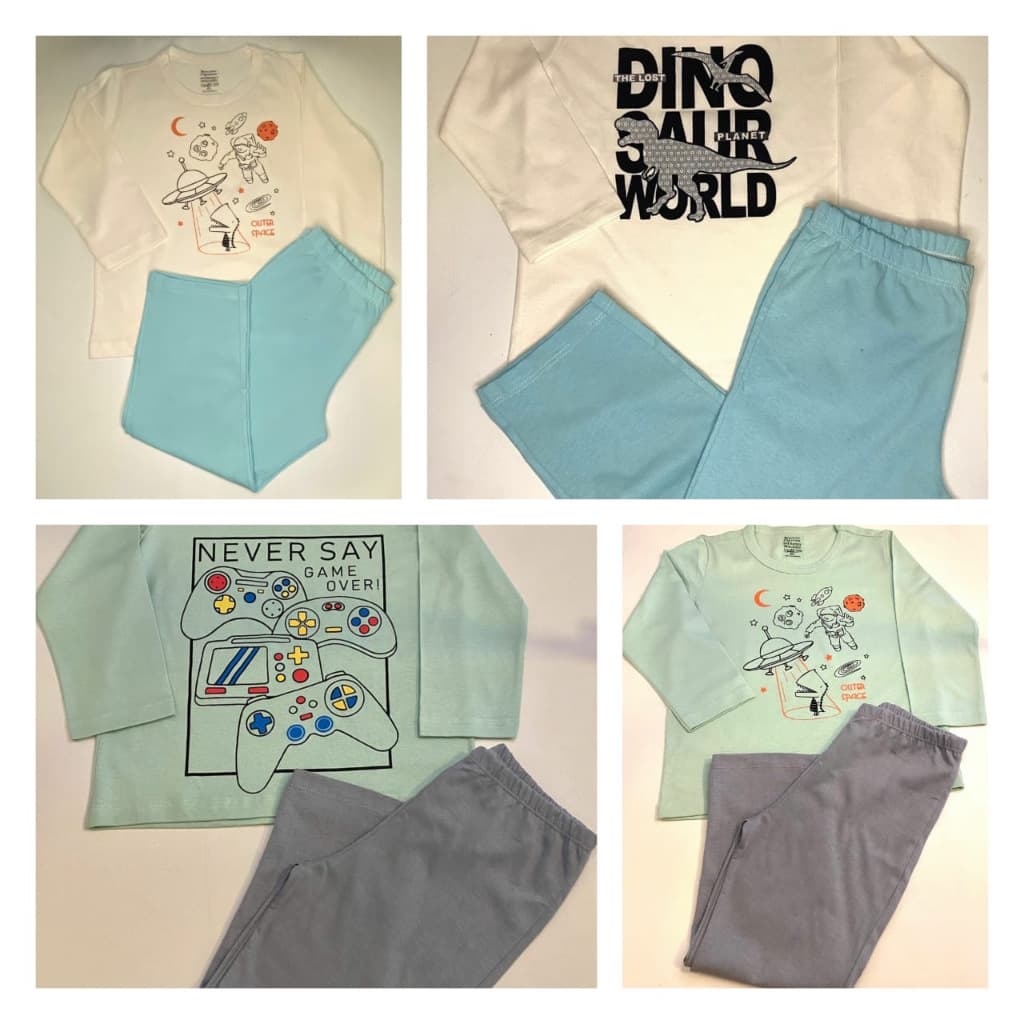 PIJAMA MENINOS PIJAMA INFANTIL MASCULINO PIJAMA PARA MENINO CONFORTAVEL PIJAMA LONGO PIJAMA ALGODÃO INFANTIL MASCULINO