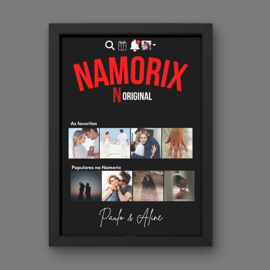 Quadros Namorix Personalziado C/ Sua Foto - Presente de Namoro Perfeito