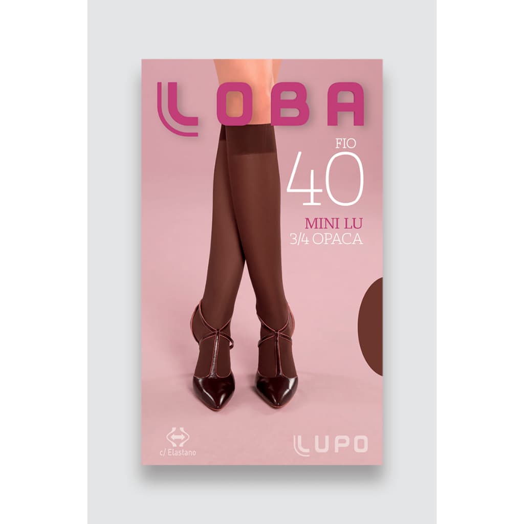 Kit C/3 Pares Meias 3/4 Fio 40 Opaca Loba 5550