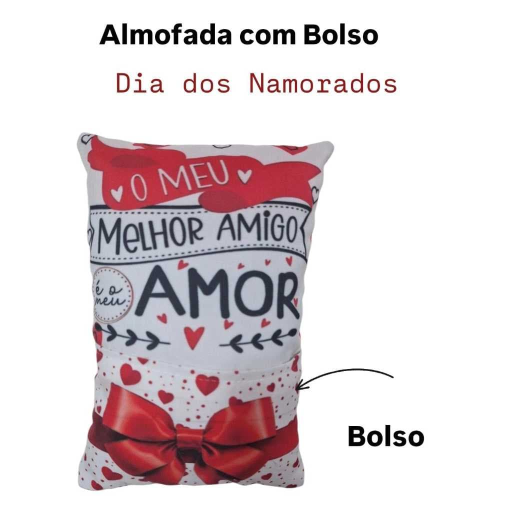 Almofada personalizada - DIA DOS NAMORADOS 2026 / Lembrancinha para Cesta/Casal