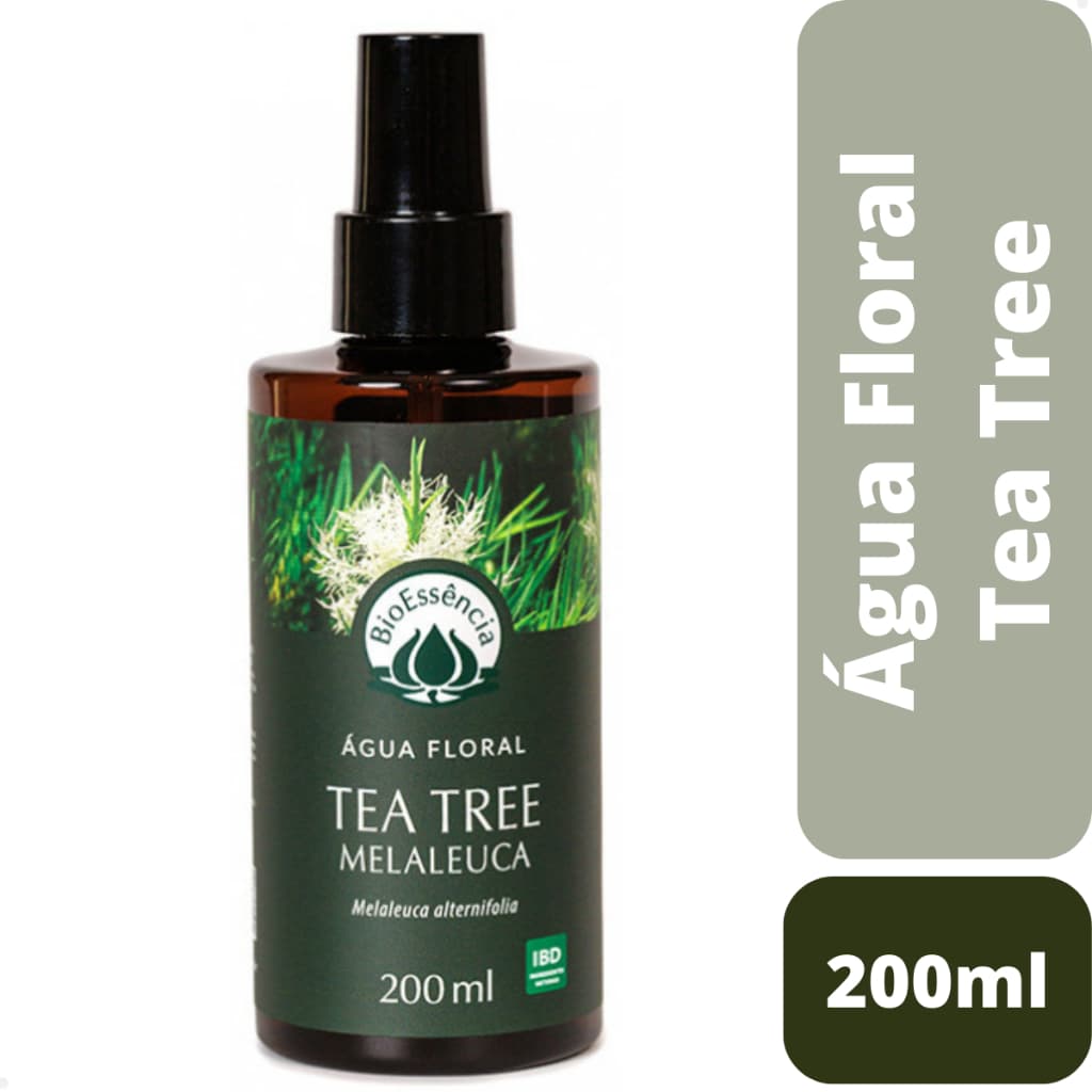 Água Floral de Tea Tree BioEssência 200ml  Hidrolato Natural Vegano Antisséptico