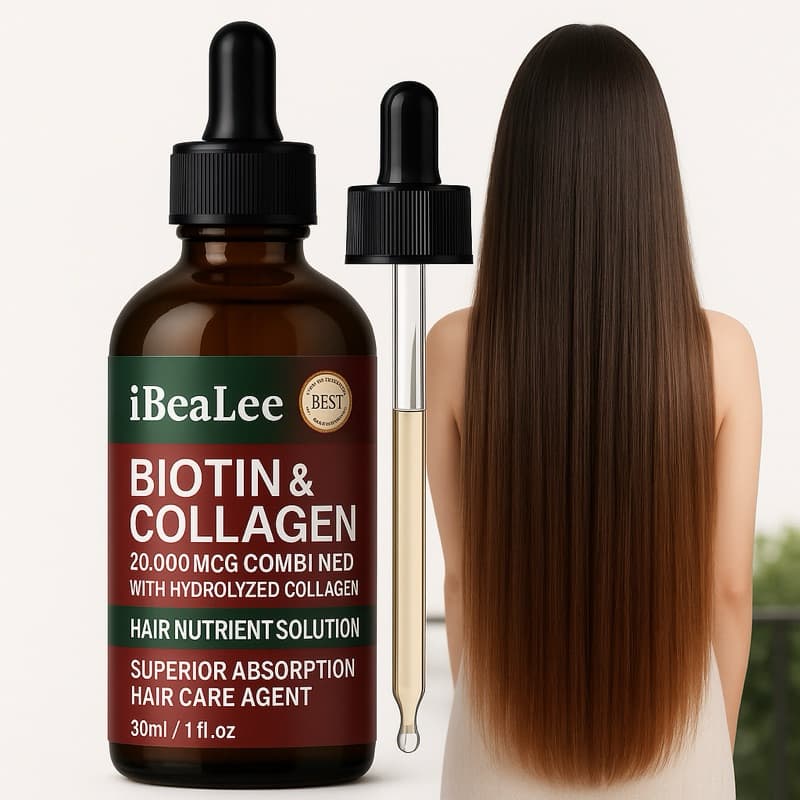Biocinina Líquida e Colágeno para Fortalecer o Cabelo - Revitaliza a Beleza do Cabelo, Deixa os Cabelos