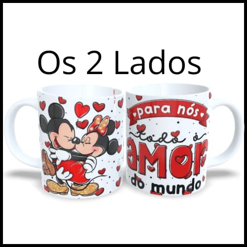 Canecas de Pocelana 325ml Para Presentear Dia dos Namorados