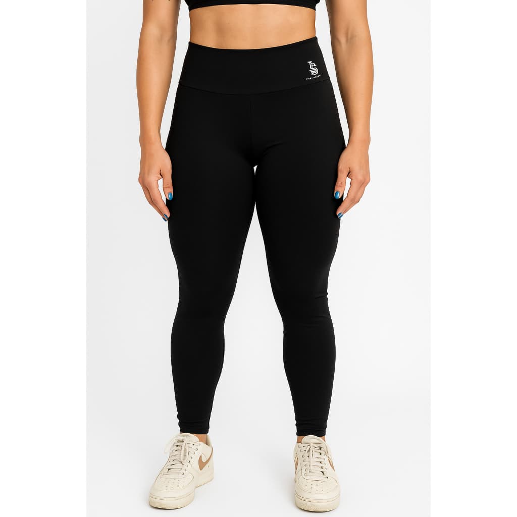 Calça Legging Cintura Alta Sem Transparência Fitness Cor Preta