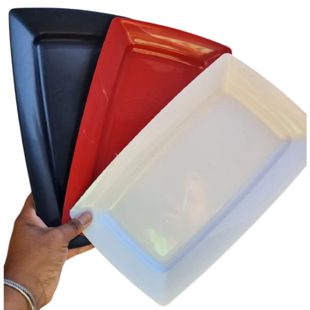 Kit 20 Bandejas Petisqueiras Plástico NÃO TRINCA - RESISTENTE Lanches Porções Espetinho Bar Pasteis