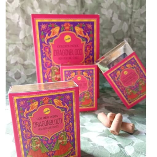 Incenso Cone Cascata Golden India Sangue de Dragão