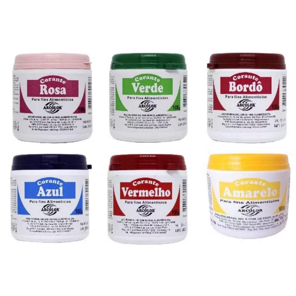 Corante Alimentício em Pó Arcolor 100g (Escolha a Cor)