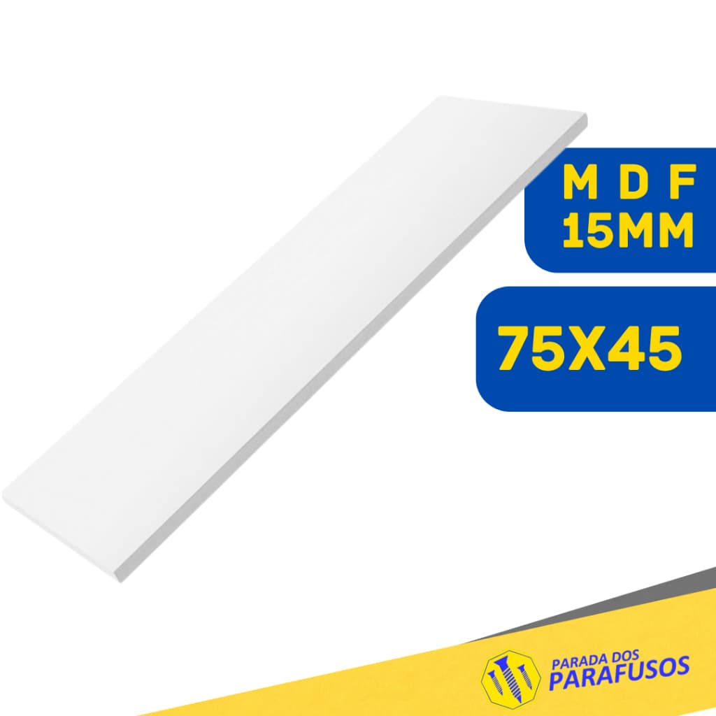 Prateleira Lisa Mdf 15mm Branco Tx  75x45 cm prateleiras
