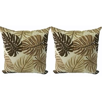 Kit 2 Capas Almofadas Costela de Adão Bege 45x45 CM com Ziper Escondido