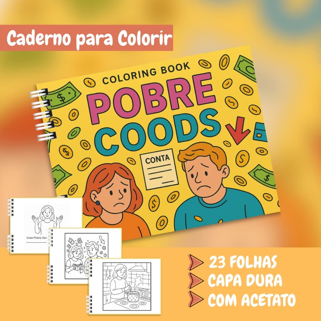 Livro De Colorir Capa Dura Pobre Goods Com Página Protetora Caderno De Pintura Infantil Adulto