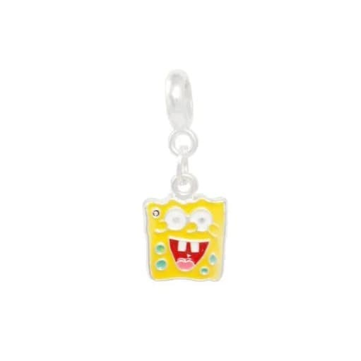 Berloque bob esponja berloque banho a prata pendurado
