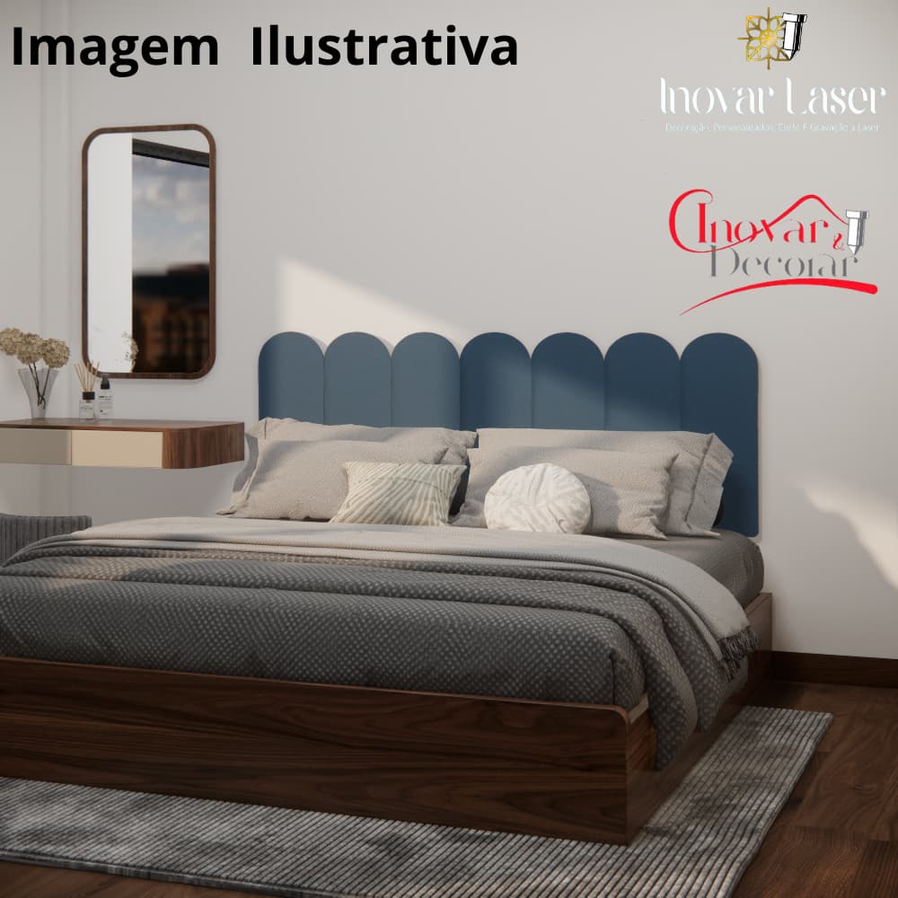 Kit Ripas Decorativas Cabeceira Modular MDF Cama Elegante e Moderno Ambiente