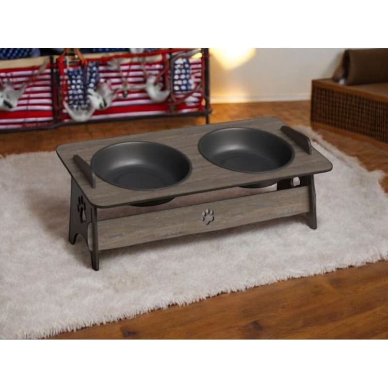 Suporte de Tigelas para Cães e Gatos – MDF com Acabamento Premium