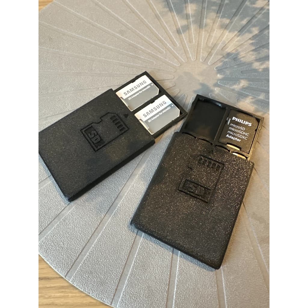 Estojo Slim Para Cartão De Memória SD E MicroSD Com Tampa Deslizante Estilo Cartão De Crédito