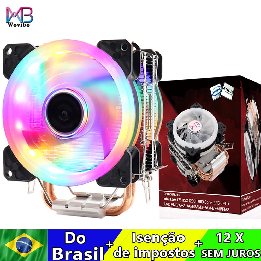 Cooling CPU Cooler Fan For Intel LGA 1150 1155 1700 775 1200 2011 AMD AM4 AM5 Ventilador Radiator