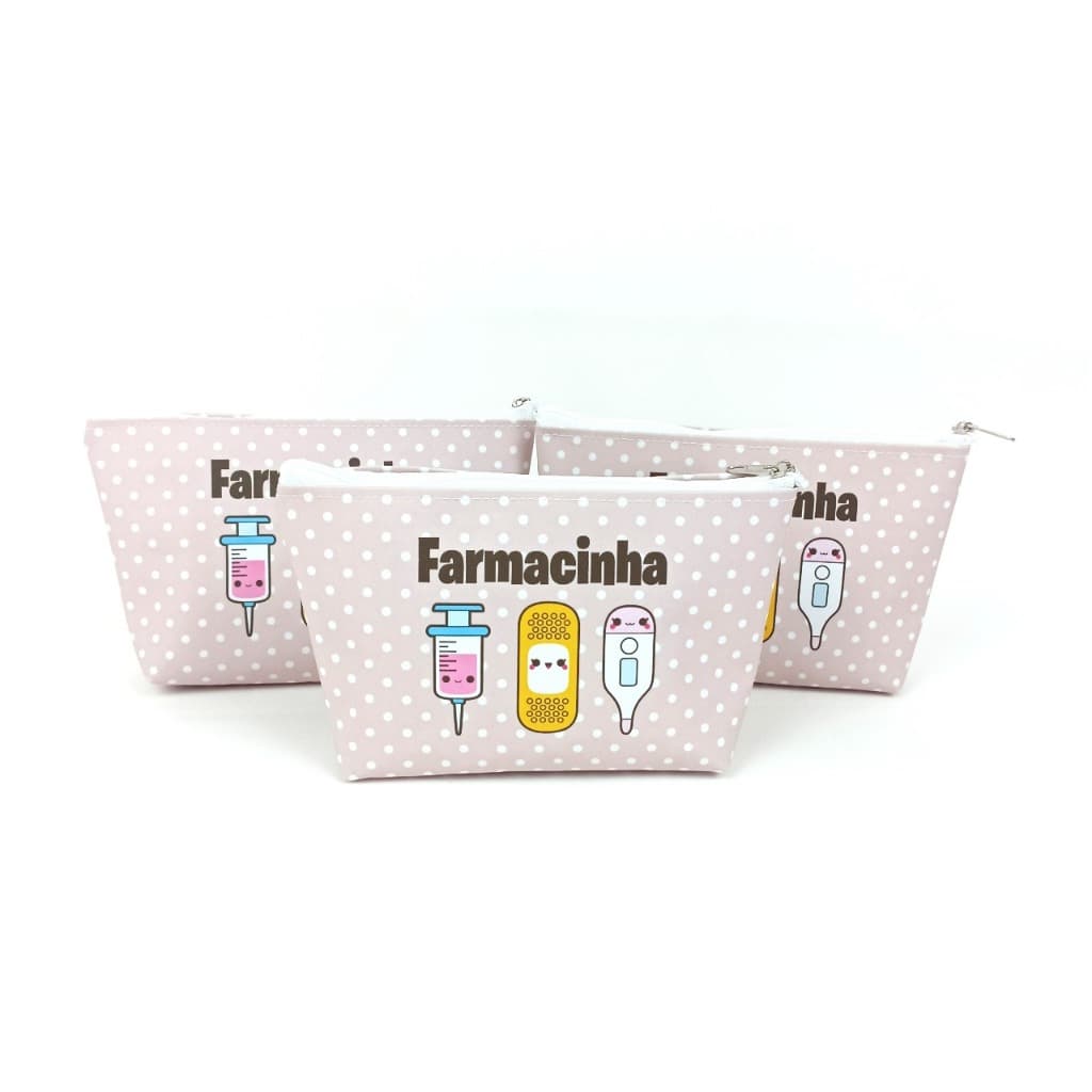 Farmacinha organizadora necessaire porta remédio