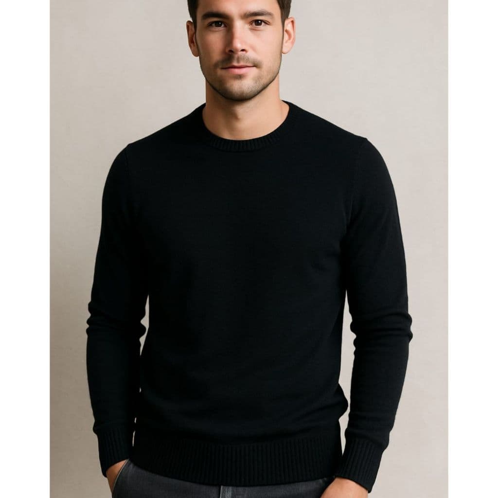 Suéter Masculino Trico Basica Manga Longa Blusa de Frio