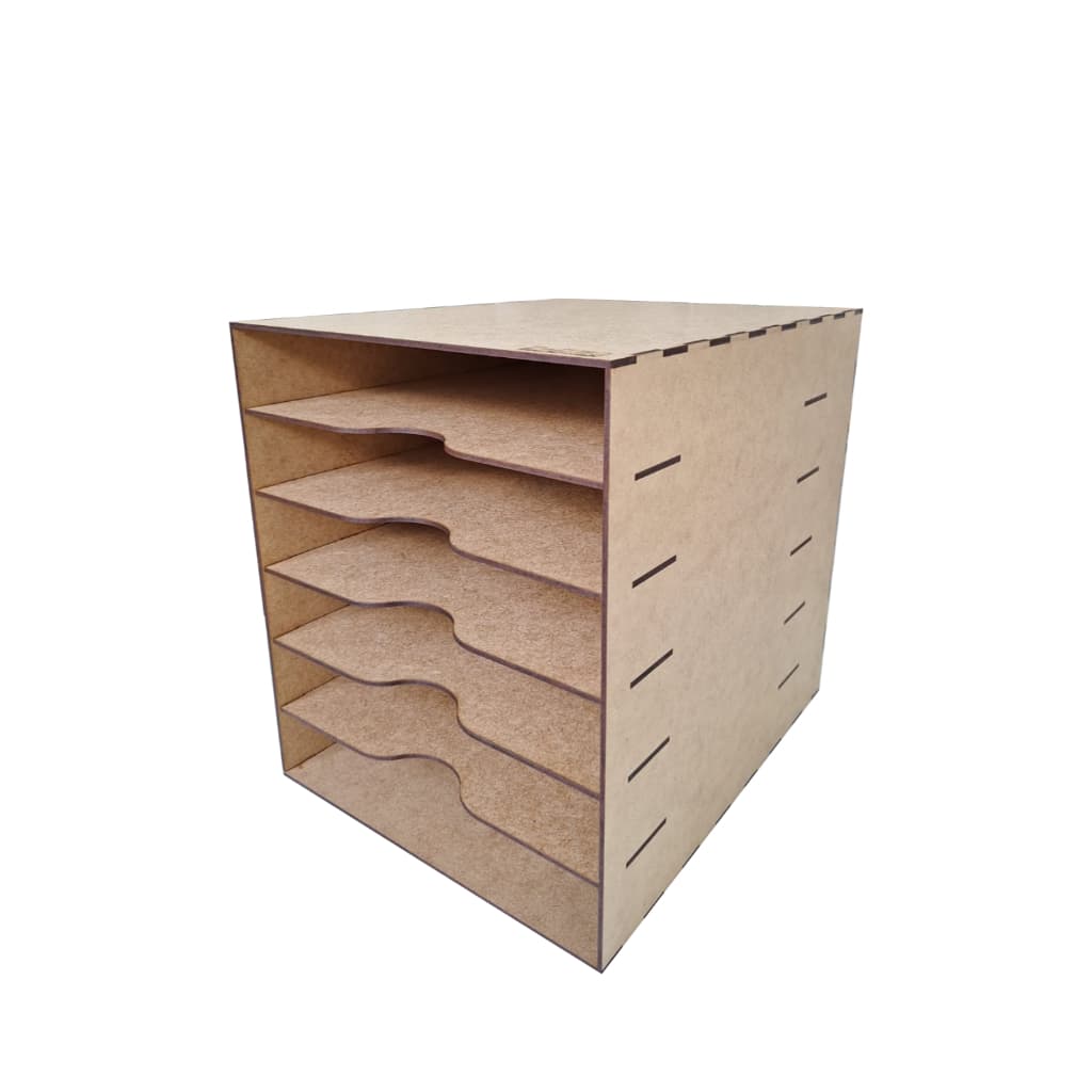 Kit 2 Organizadores Mesa De Escritório Papel Sulfite Documentos A4 PedTEC 3mm cru