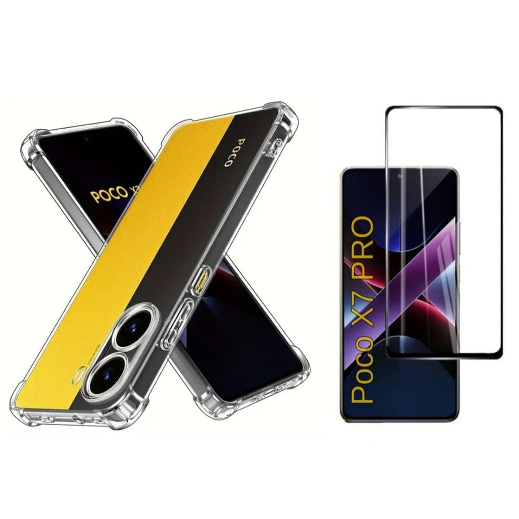 Capa Capinha Anti Impacto Para Xiaomi Poco X7 Pro e Película 9D Cerâmica