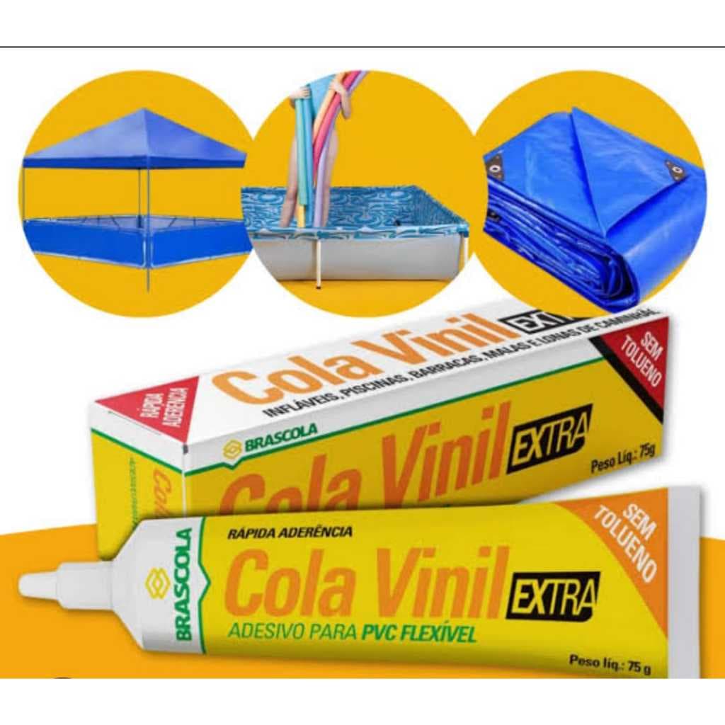 Bisnaga De Cola Vinil Pvc Extra Para Reparos De Piscina Lona Barraca Toldo 75 gr.