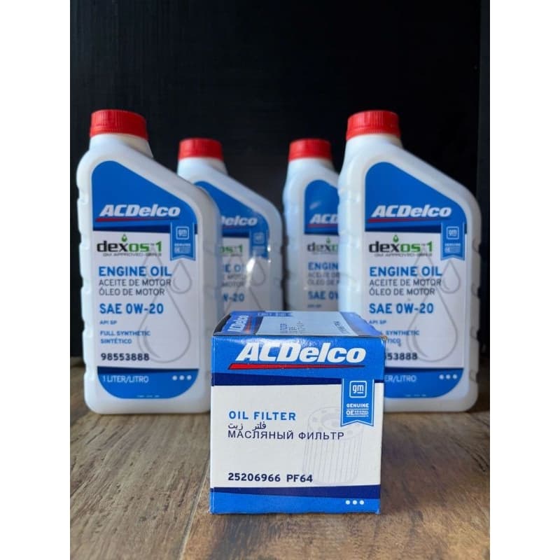 Kit 4 Litros De Oleo 5W30 Dexos1 Filtro De Oleo ACDelco Gm Onix Traker Montana Motor Turbo