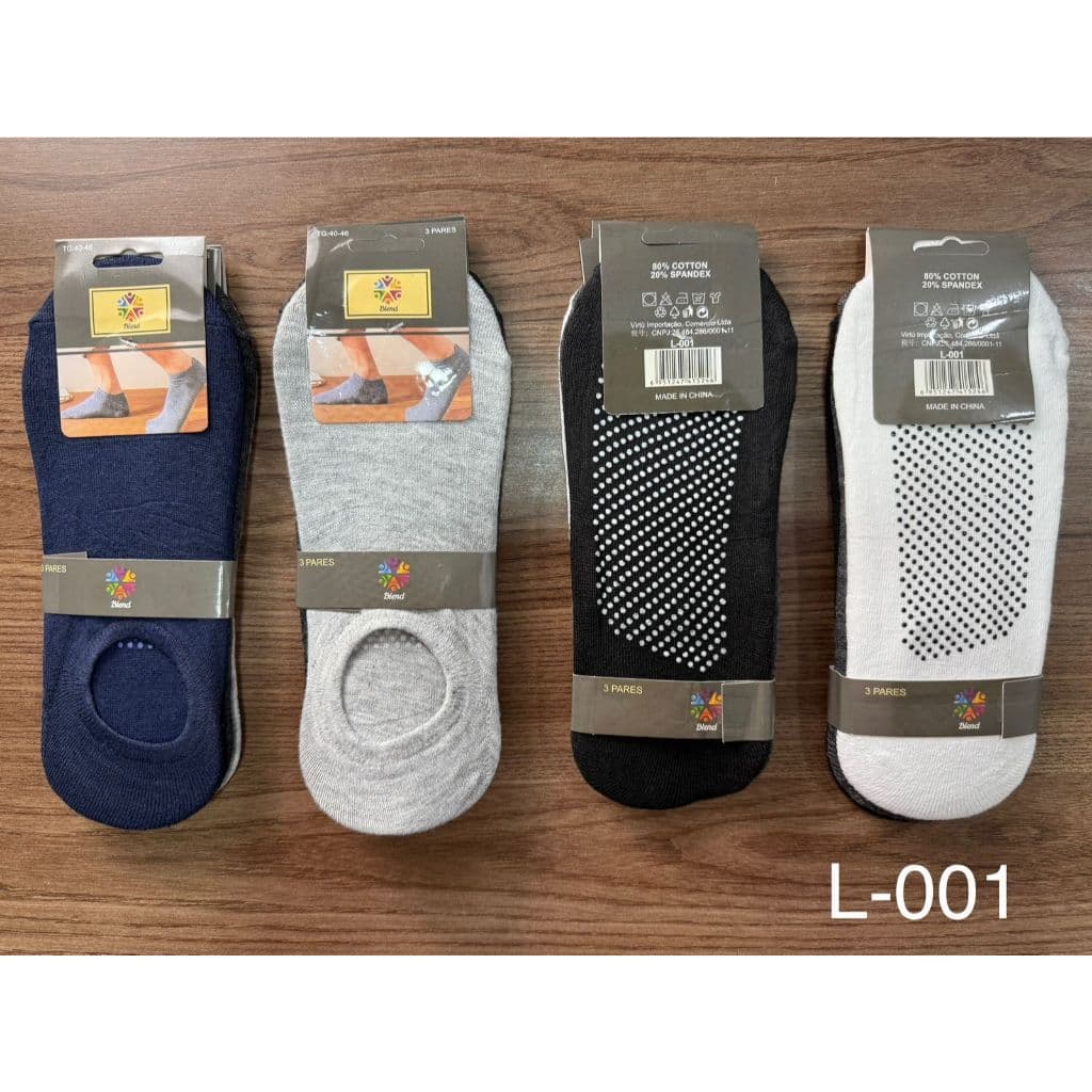 MEIA SAPATILHA MASCULINA C/ DERRAPANTE 40-46 YOGA